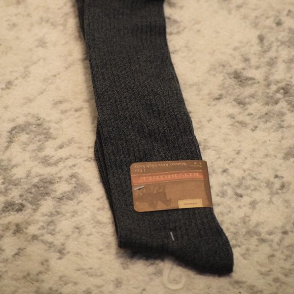 NWT Women's Ribbed Gray Stockings, Crochet Lace Top, Bit and Bridle - Picture 2 of 3